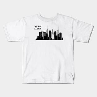 Chicago Illinois skyline Kids T-Shirt